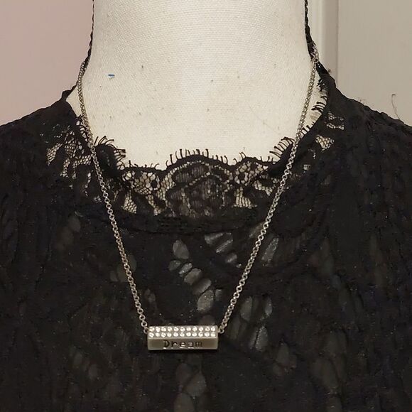 Lia Sophia Jewelry - Lia Sophia Inspirational Motivational Rolling Tube Bead Necklace Dream Believe